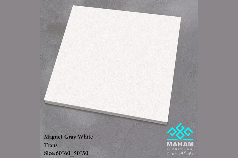 Ceramic tile Magnet Gray White Trans