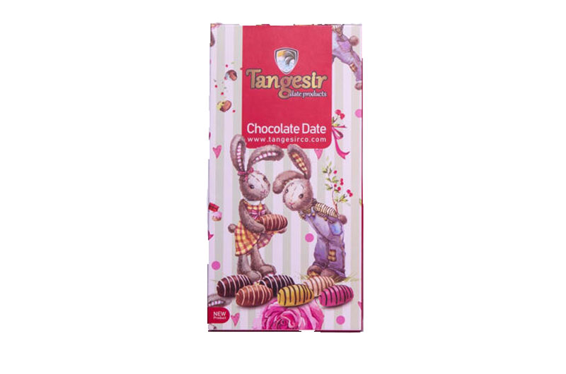 Tangesir gift chocolate dates with bunny rabbit design