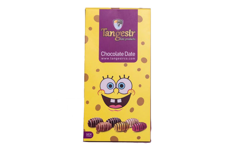 Tangesir gift chocolate dates with a children's design of SpongeBob SquarePants